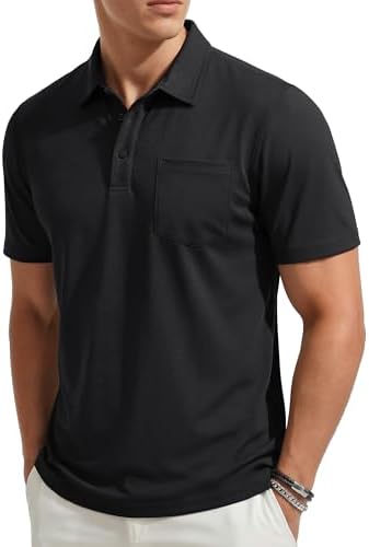 Men's Serac UTK cool-logik™ Performance Zippered Polo XL BLACK at